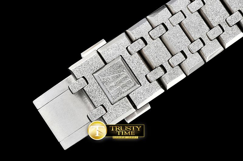 오데마피게 Royal Oak Jumbo 15400 Frosted SS/SS Black Asia 21J Mod -AP0499C