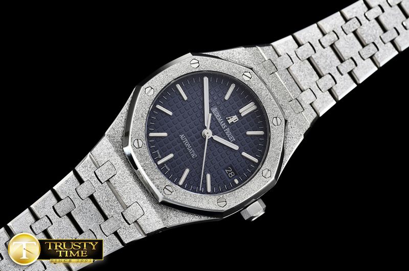 오데마피게 AP Royal Oak 37mm Frosted SS/SS Blue JHF MY9015 -AP0511B