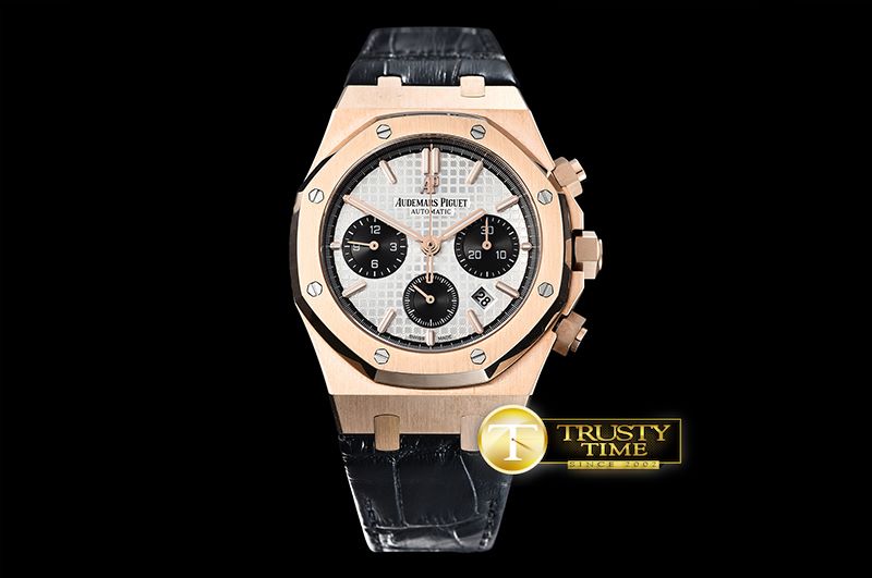 오데마피게 Royal Oak Chronograph 26320ST RG/LE Wht/Blk JHF A7750 -AP0516C