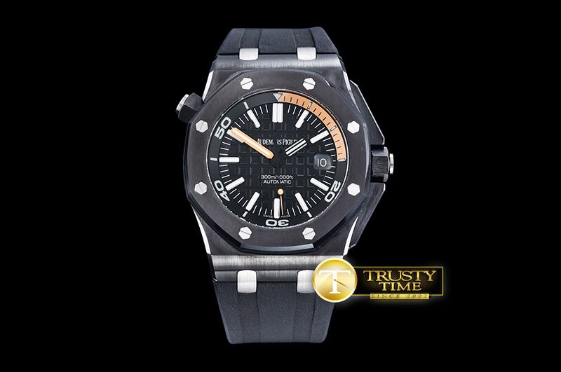 오데마피게 Royal Oak Diver Ceramic CER/RU Blk/Org BP SP MY9015 Mod -AP0520