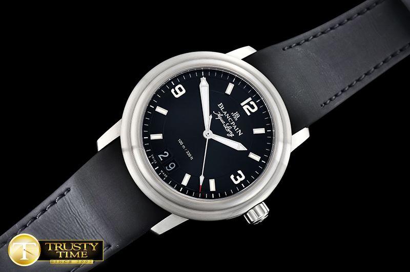 블랑팡 Leman Grande Date Aqua Lung SS/LE Black Asia 2824 Mod -BLP034