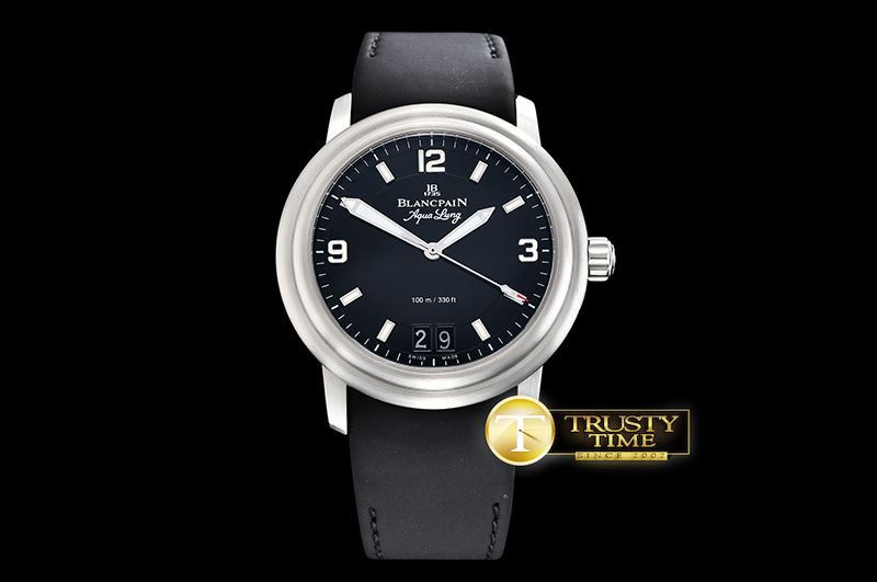 블랑팡 Leman Grande Date Aqua Lung SS/LE Black Asia 2824 Mod -BLP034
