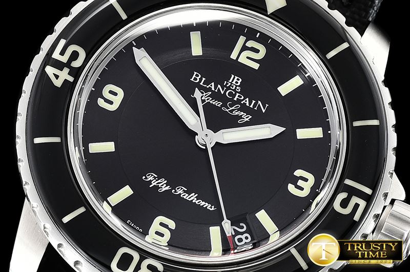 블랑팡 Blancpain Fifty Fathoms Black SS/NY Blk ZF Asia 23J -BLP045