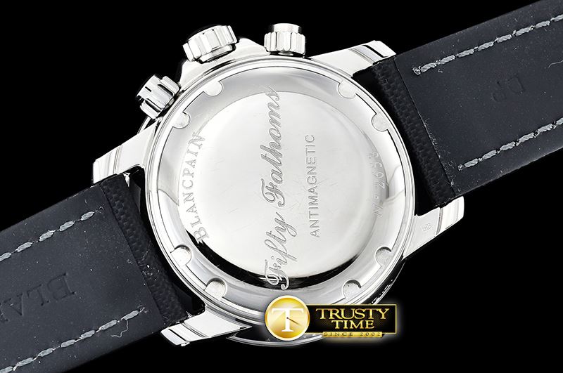 블랑팡 Fifty Fathoms Flyback Chrono SS/NY Black OMF Asia 7750 -BLP057