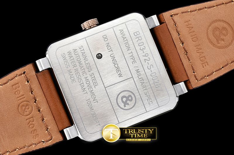 벨&로스 BR0392 SS/LE RG Bez White/Rose Gold Miyota 9015 -BR084I