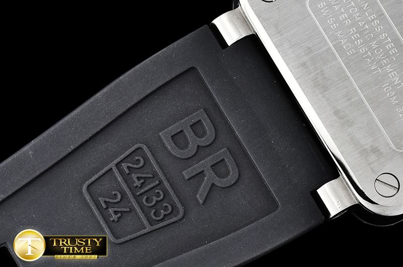 벨&로스 Bell Ross BR0392 42mm SS/RU Grey/Num/Stk V2 Miyota 9015 -BR105B