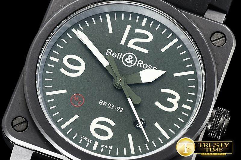 벨&로스 Bell Ross BR0392 CER/RU Green Miyota 9015 -BR108B