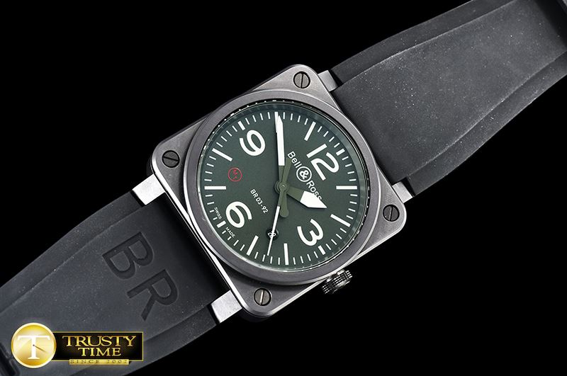 벨&로스 Bell Ross BR0392 CER/RU Green Miyota 9015 -BR108B