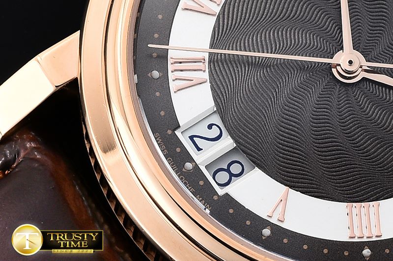 브레게 Breguet Marine Big Date Ref.5222 RG/LE Brown/Rmn A2892 -BRE075