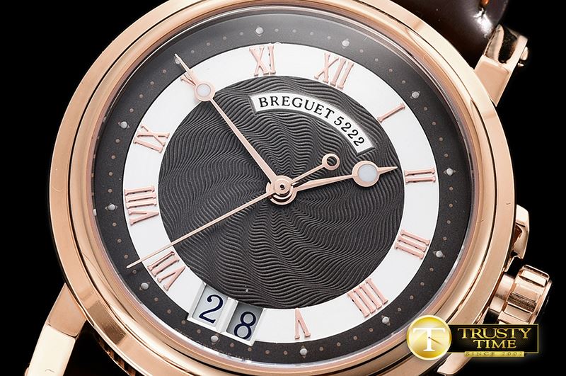 브레게 Breguet Marine Big Date Ref.5222 RG/LE Brown/Rmn A2892 -BRE075