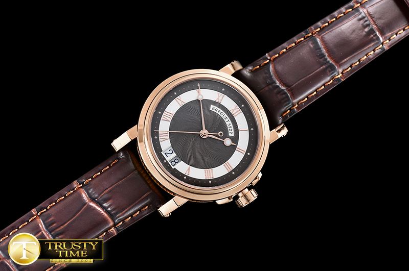 브레게 Breguet Marine Big Date Ref.5222 RG/LE Brown/Rmn A2892 -BRE075