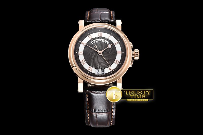 브레게 Breguet Marine Big Date Ref.5222 RG/LE Brown/Rmn A2892 -BRE075