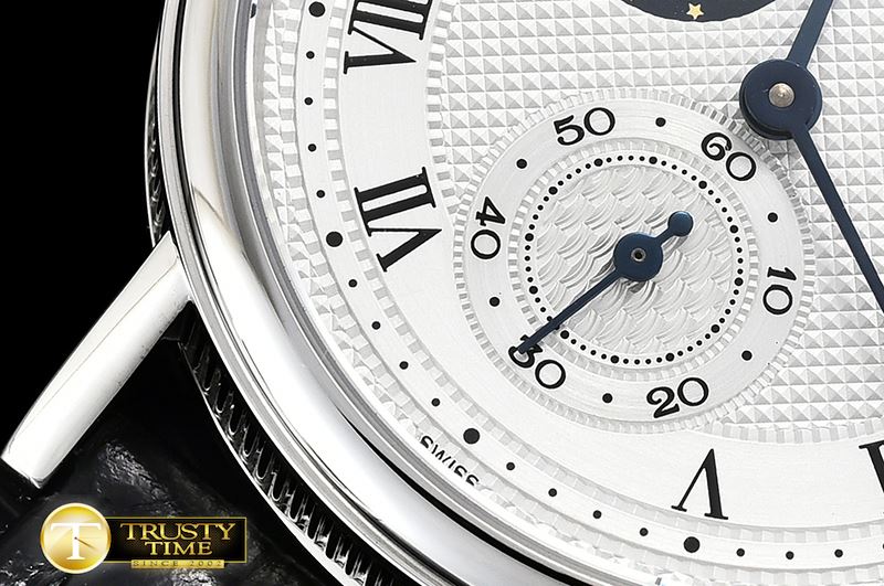 브레게 Classique MoonPhase Ref.3300 SS/LE White MY9015 Mod -BRE081