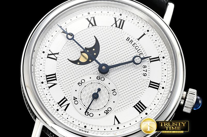 브레게 Classique MoonPhase Ref.3300 SS/LE White MY9015 Mod -BRE081