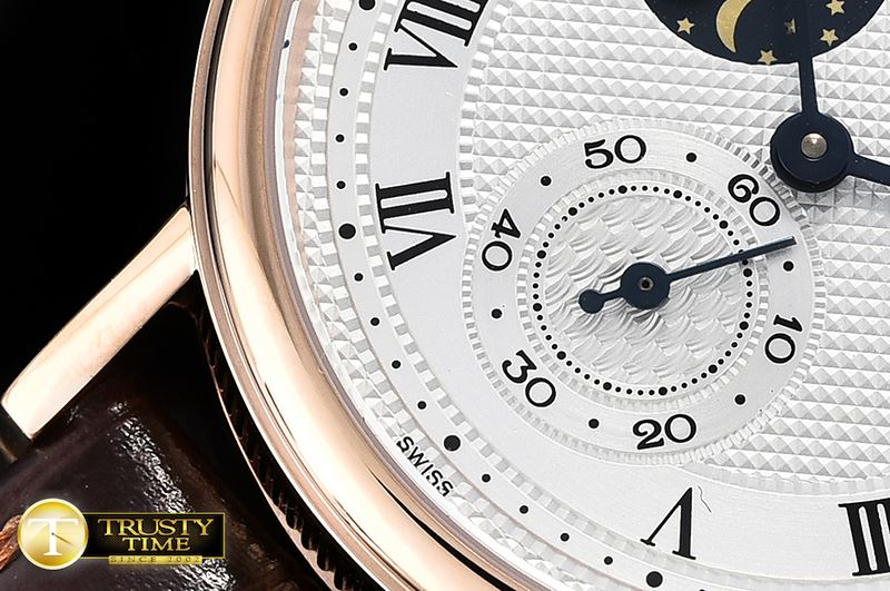 브레게 Classique MoonPhase Ref.3300 RG/LE White MY9015 Mod -BRE082