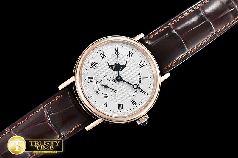 브레게 Classique MoonPhase Ref.3300 RG/LE White MY9015 Mod -BRE082