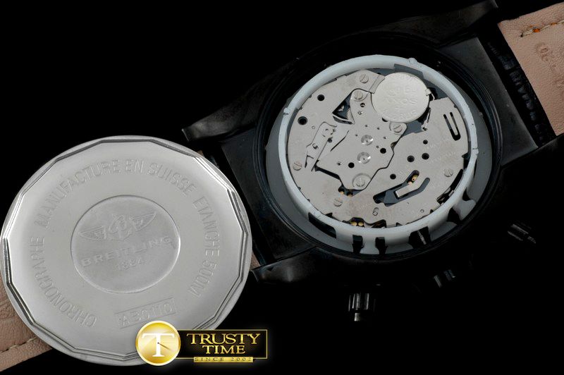 브라이틀링 Chronomat B01 PVD/RU Blue/Orange Stick Jap OS20 Qtz -BSW0275B