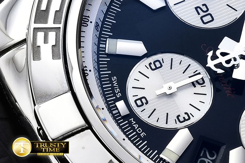 브라이틀링 Chronomat B01 SS/SS Black Sticks A7750 28800bph JF -BSW0317C