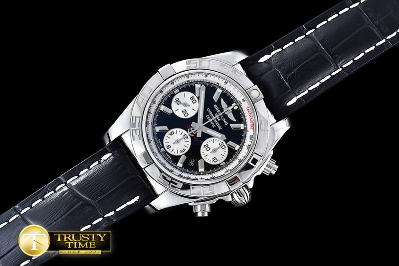 브라이틀링 Chronomat B01 SS/SS Black Sticks A7750 28800bph JF -BSW0317C