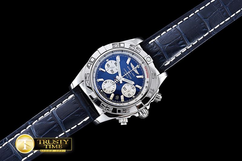 브라이틀링 Chronomat B01 SS/SS Blue Sticks A7750 28800bph JF -BSW0317D