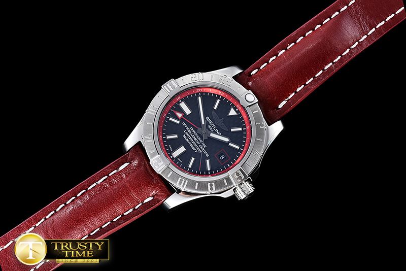 브라이틀링 Avenger II GMT SS/LE Black Stick A2836 -BSW0318