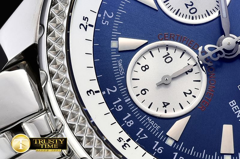 브라이틀링 Bentley GT 44mm SS/SS Blue BP Ult Asia 7750 -BSW0334A