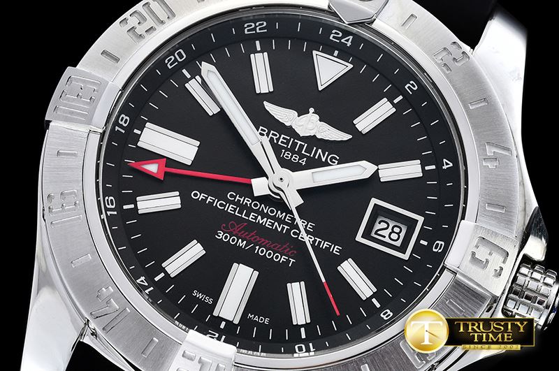 브라이틀링 Avenger II GMT A3239011 SS/RU Black GF A2836 -BSW0336B