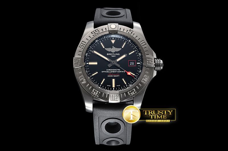 브라이틀링 Avenger BlackBird 44mm DLC/TI/RU Black GF V2 A2824 -BSW0349B