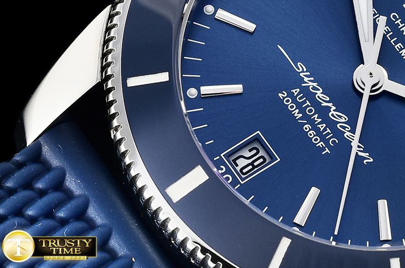 브라이틀링 Superocean Heritage II 42mm SS/RU Blue GF MY9015 Mod -BSW0364A