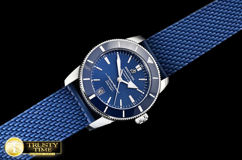 브라이틀링 Superocean Heritage II 42mm SS/RU Blue GF MY9015 Mod -BSW0364A