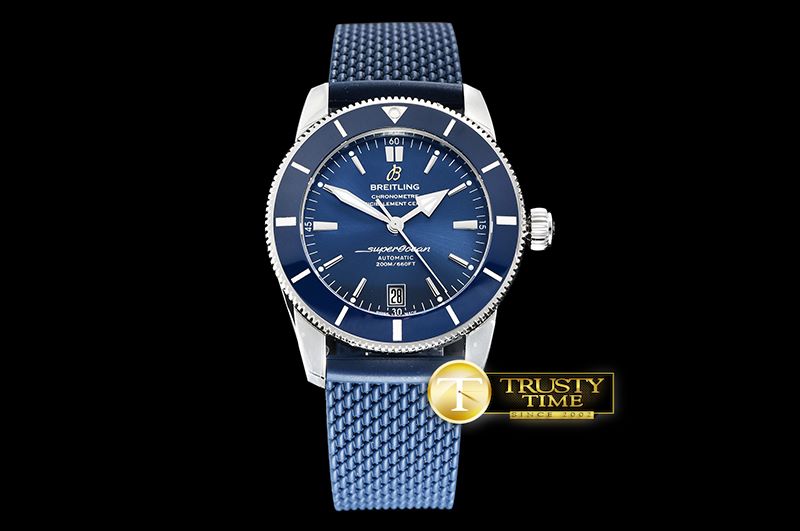 브라이틀링 Superocean Heritage II 42mm SS/RU Blue GF MY9015 Mod -BSW0364A