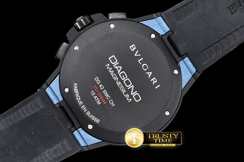 불가리 Diagono Magnesium Chrono PVD/MG/RU Blue VK Qtz -BVG0063D
