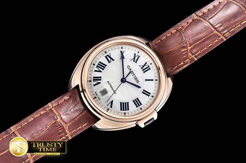 까르띠에 Cle De Cartier Mens RG/LE White V6F MY9015 Mod -CAR0374