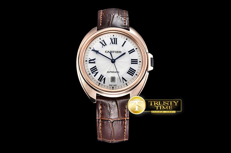 까르띠에 Cle De Cartier Mens RG/LE White V6F MY9015 Mod -CAR0374