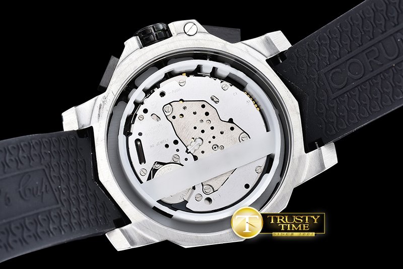코럼 Admirals Cup Chronograph Left Hand SS/RU Black Qtz -COR040H
