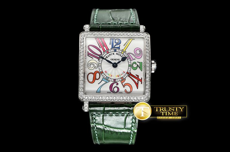 프랭크뮬러 Master Sq 6002 Midsize SS/LE Grn Crazy GFSwiss Qtz -FM142G