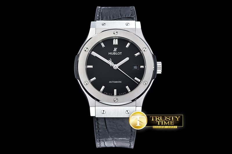 위블로 Classic Fusion Bang 42mm SS/TI/LE/RU Black A2892 Mod -HUB0357C
