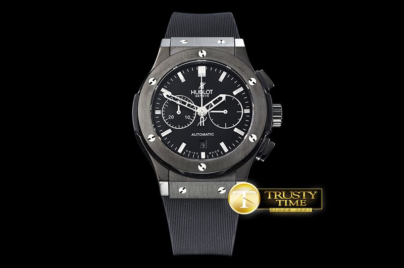 위블로 Fusion Bang 45mm Chrono PVD/RU Black A7750 Secs @ 3 -HUB0359A