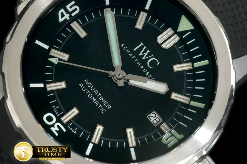 IWC 2013 Aquatime Auto SS/RU Black A2836 -IWC0264B