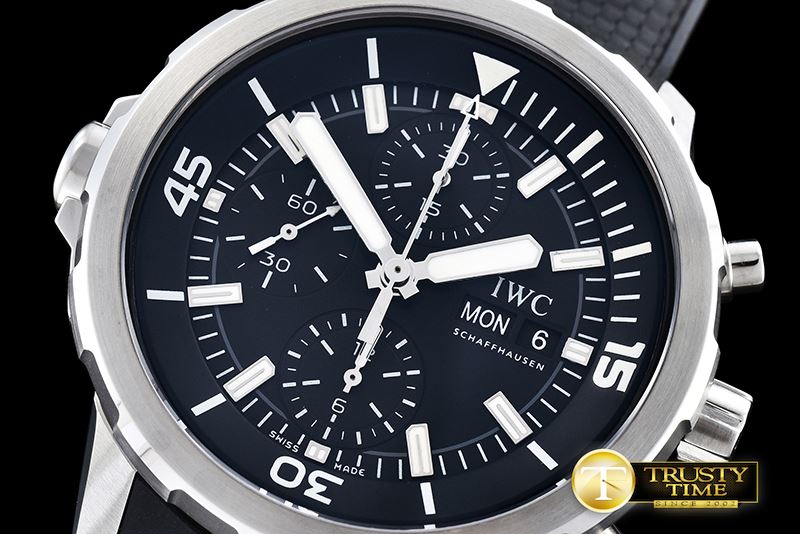 IWC AquaTimer Chronograph SS/RU Black V6F Asia 7750 -IWC0334B