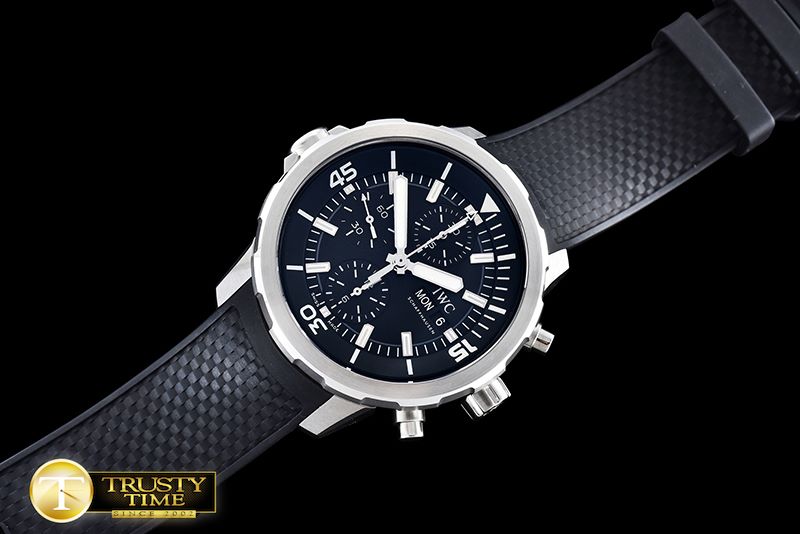 IWC AquaTimer Chronograph SS/RU Black V6F Asia 7750 -IWC0334B