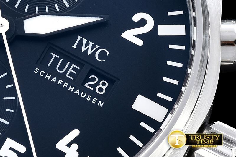 IWC IWC Pilot Chronograph Ref.3777 SS/SS Black V6F A7750 -IWC0339