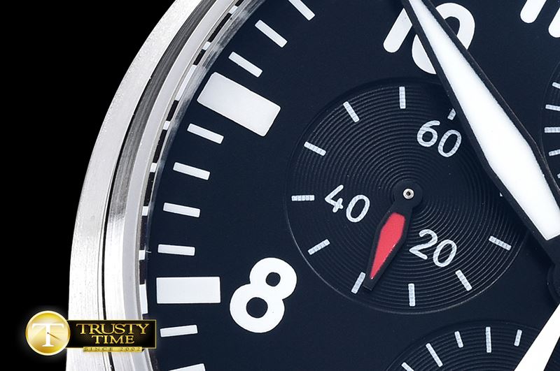 IWC IWC Pilot Chronograph Ref.3777 SS/SS Black V6F A7750 -IWC0339