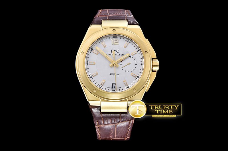 IWC Ingenieur Jumbo YG/LE White/Gold Asia 51113 Mod -IWC0356A