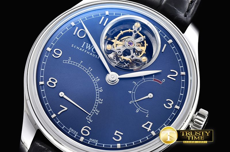 IWC Portugese Mystere Tourbillon SS/LE Blue YLF Tourb -IWC0364B