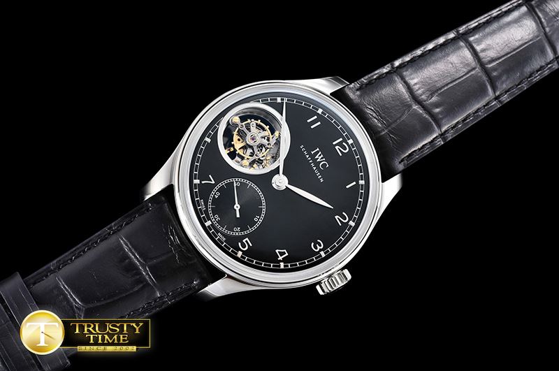 IWC Portugese Tourbillon SS/LE Black/Num YLF Tourb -IWC0367D