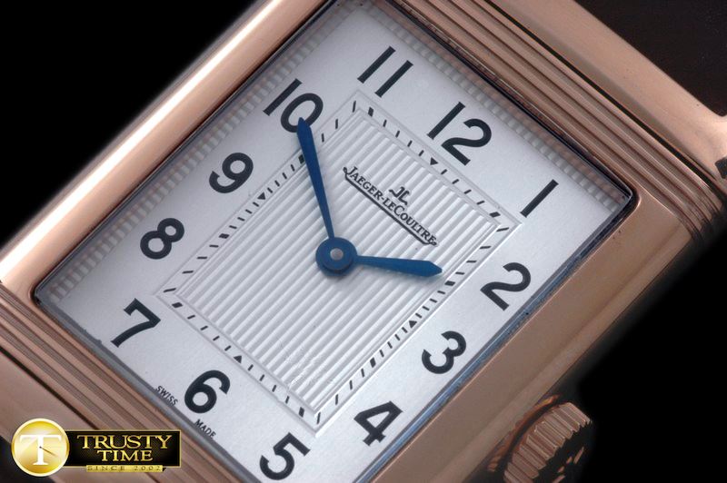 예거 르쿨트르 Reverso Classique RG/LE White Num Jap Qtz -JL078B