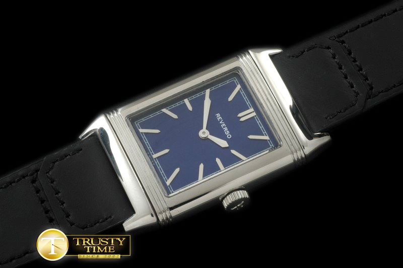예거 르쿨트르 Reverso Classique SS/LE Blue Stk Jap Qtz -JL079H