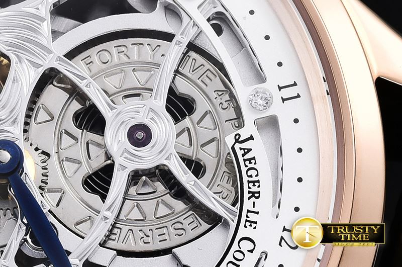 예거 르쿨트르 Master Skeleton Tourbillon RG/LE White Flying Tourbillo -JL091B