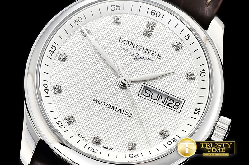 론진 Master Collection DayDate SS/LE LGF White/Diams A2836 -LON017D